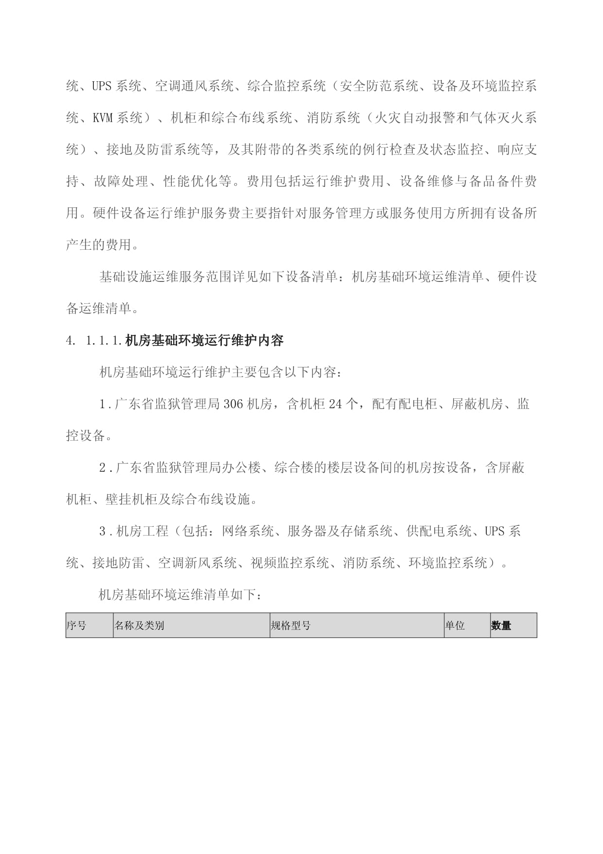 省监狱局局机关政务信息化运维(2022年)项目采购需求 信息系统运行维护服务